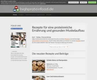 Highproteinfood.de(Rezepte) Screenshot