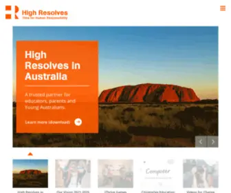 Highresolves.org(Time for Human Responsibility) Screenshot