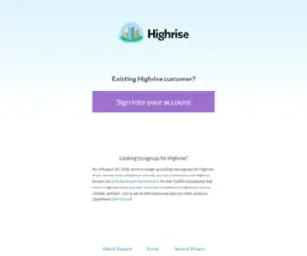 Highrisehq.com(Simple CRM Software) Screenshot
