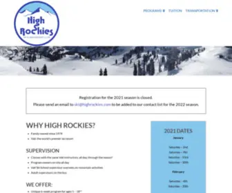 Highrockies.com(About High Rockies) Screenshot