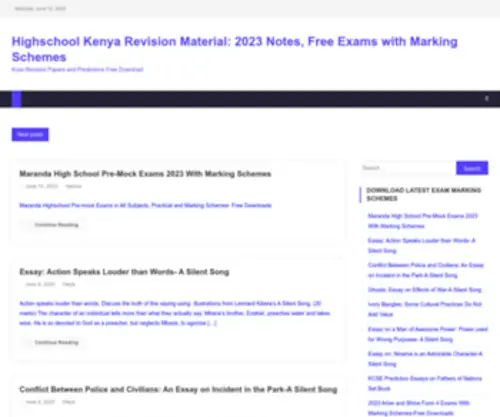 Highschool.co.ke(Highschool Kenya Revision Material) Screenshot