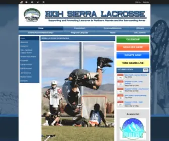 Highsierralax.org(High Sierra Lacrosse League) Screenshot