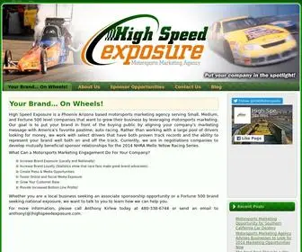 Highspeedexposure.com(Motorsports Marketing Agency) Screenshot