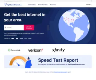 Highspeedinternet.com(Find Internet Plans and Providers) Screenshot