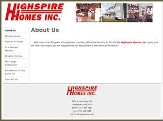 Highspirehomes.com(Highspire Homes) Screenshot