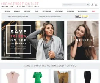 Highstreetoutlet.com(Current & Last Year's Fashions at Outlet Prices) Screenshot