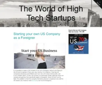 HightechstartupWorld.com(The World of High Tech Startups) Screenshot