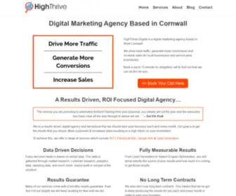 Highthrivedigital.com(Cornwall based digital marketing agency) Screenshot