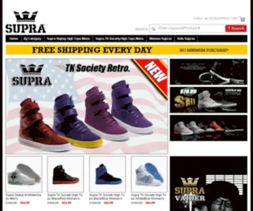 Hightopsuprashoes.com(High top supra shoes for sale) Screenshot