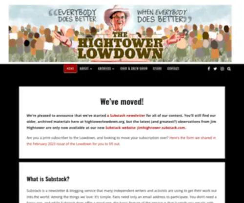 Hightowerlowdown.org(The Hightower Lowdown) Screenshot