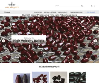 Highvelocitybullets.com(High Velocity Bullets) Screenshot