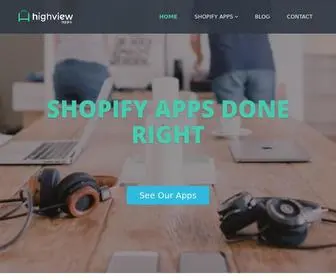 Highviewapps.com(Shopify Apps Done Right) Screenshot