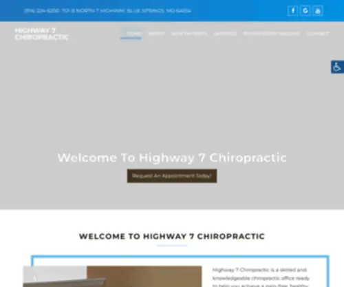 Highway7Chiropractic.com(Chiropractor Dr. Mark Ditzenberger of Highway 7 Chiropractic in Blue Springs Missouri) Screenshot