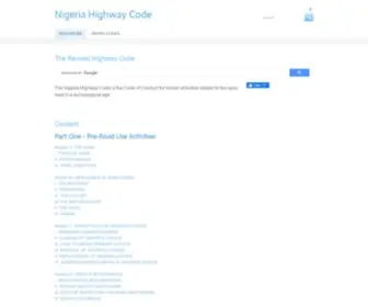 Highwaycode.com.ng(The Nigeria Highway Code) Screenshot