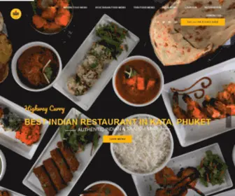 Highwaycurrykata.com(Indian Restaurant in Kata) Screenshot