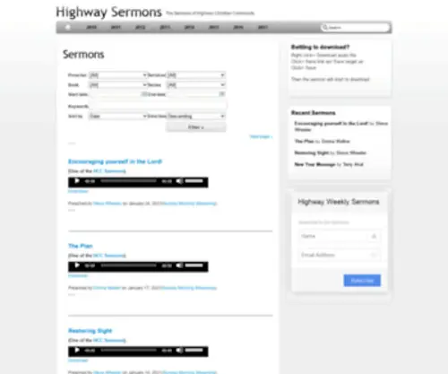 Highwaysermons.com(Highway Sermons) Screenshot