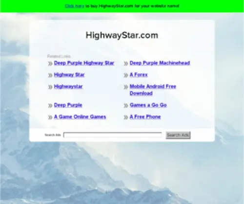 Highwaystar.com(The Leading Music Site on the Net) Screenshot