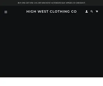 Highwestclothingco.com(High West Clothing Co) Screenshot