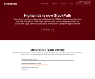 Highwinds.com(Highwinds is the fastest content delivery network (CDN)) Screenshot