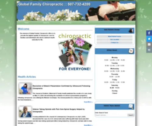 Higleychiropractic.com(Global Family Chiropractic) Screenshot