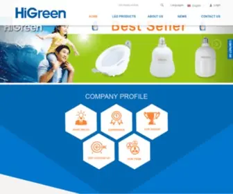 Higreen.com(HiGreen Lighting company) Screenshot