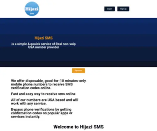 Hijazi-SMS.com(US NON) Screenshot