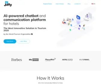 Hijiffy.com(Chatbot and Communication Platform for Hotels) Screenshot
