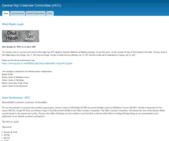 Hijricc.org(Central Hijri Calendar Committee (HCC)) Screenshot