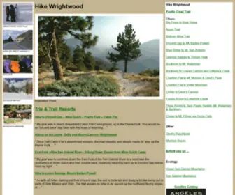 Hikewrightwood.com(Hiking in the Wrightwood area) Screenshot