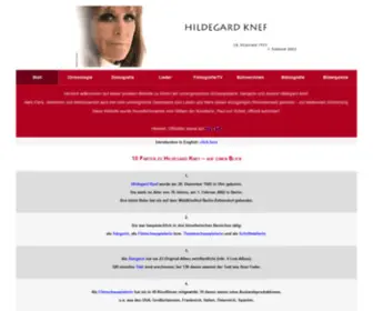 Hildegardknef.de(Hildegard Knef) Screenshot