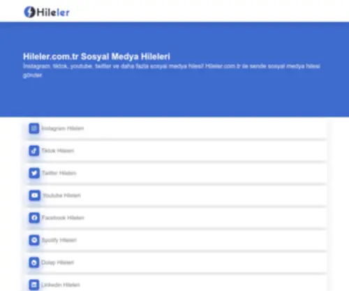 Hileler.com.tr(Sosyal Medya Hileleri) Screenshot