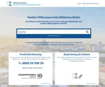 Hilfelotse-Berlin.de(Gesundheitliche & soziale Hilfsangebote in Berlin) Screenshot