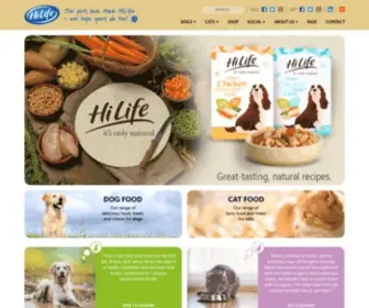 Hilifepet.co.uk(Great Tasting Dog Food & Cat Food) Screenshot