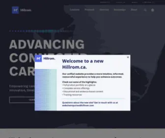 Hill-ROM.ca(Advancing Connected Care) Screenshot
