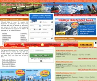Hill-Stations-India.com(Hill Stations India Travel Resorts and Adventure Tours on Hills Train) Screenshot