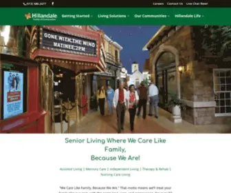 Hillandale.com(Senior Living) Screenshot