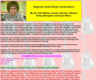 Hillbilly-Music-International.de(Dagmar Anita Binge and her memories of Hillbilly Music) Screenshot