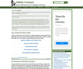 Hillbillycrackpot.com(Hillbilly Crackpot) Screenshot