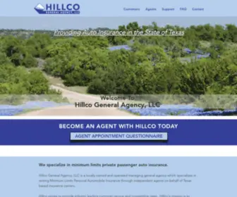 Hillcoga.com(Hillco General Agency) Screenshot