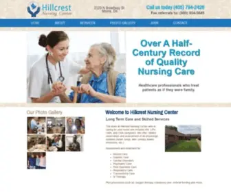 Hillcrestinmoore.com(Hillcrest Nursing Center) Screenshot