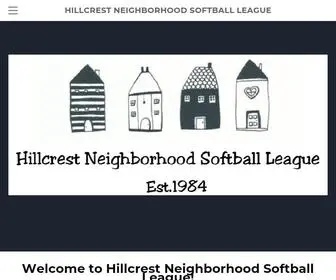 Hillcrestneighborhoodsoftball.com(HILLCREST NEIGHBORHOOD SOFTBALL LEAGUE) Screenshot