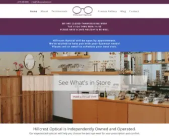Hillcrestoptical.com(Hillcrest Optical in San Diego) Screenshot