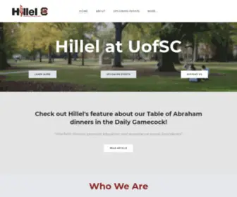 Hillelatusc.org(HILLEL AT UofSC) Screenshot