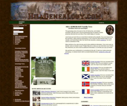 Hillgenealogy.com(Our Family Genealogy Pages) Screenshot