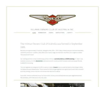 Hillman.org.au(Hillman Owners Club of Australia Inc) Screenshot