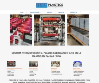 Hillplastics.com(Plastic Thermoforming Fabrication in Dallas) Screenshot