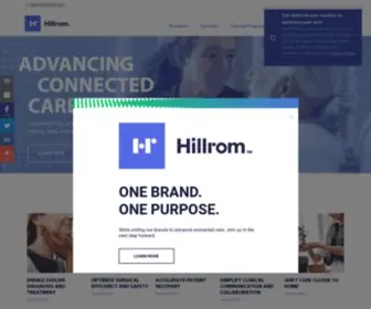 Hillrom.com(Advancing Connected Care) Screenshot