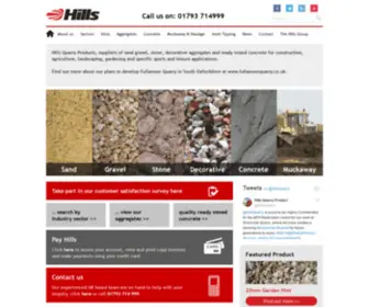 Hills-Quarry.co.uk(Gravel and stone suppliers in Wiltshire) Screenshot