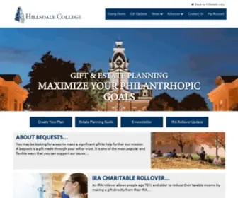 Hillsdalelegacy.org(Planned Giving Home) Screenshot