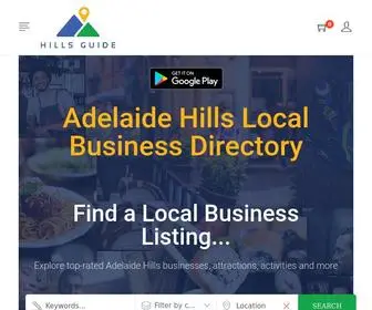 Hillsguide.com(Adelaide Hills Local Business Directory) Screenshot